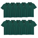 Hunter Green (5-Pack) 4 10-Pack School Uniform Tagless Polo Tshirt for Little Boys & Big Boys